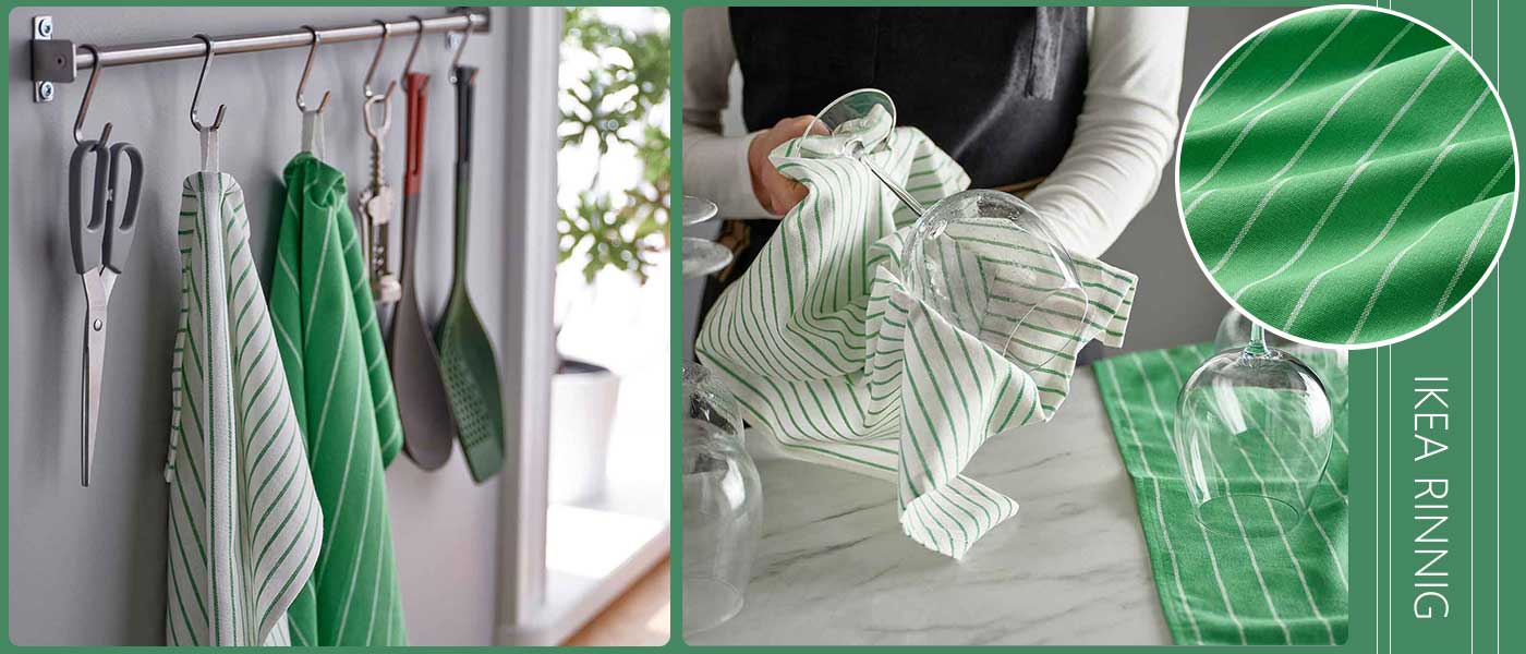 ست 4 عددی دستمال آشپزخانه ایکیا مدل IKEA RINNIG-50609905